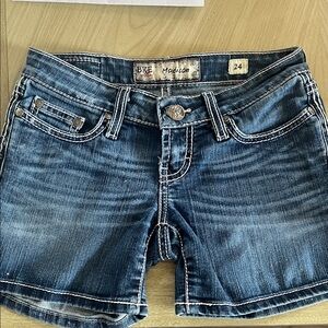 buckle BKE Madison Women's Dark Blue Jean Shorts low rise